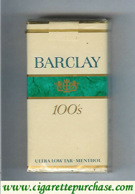 Barclay Menthol 100s cigarettes Filter USA